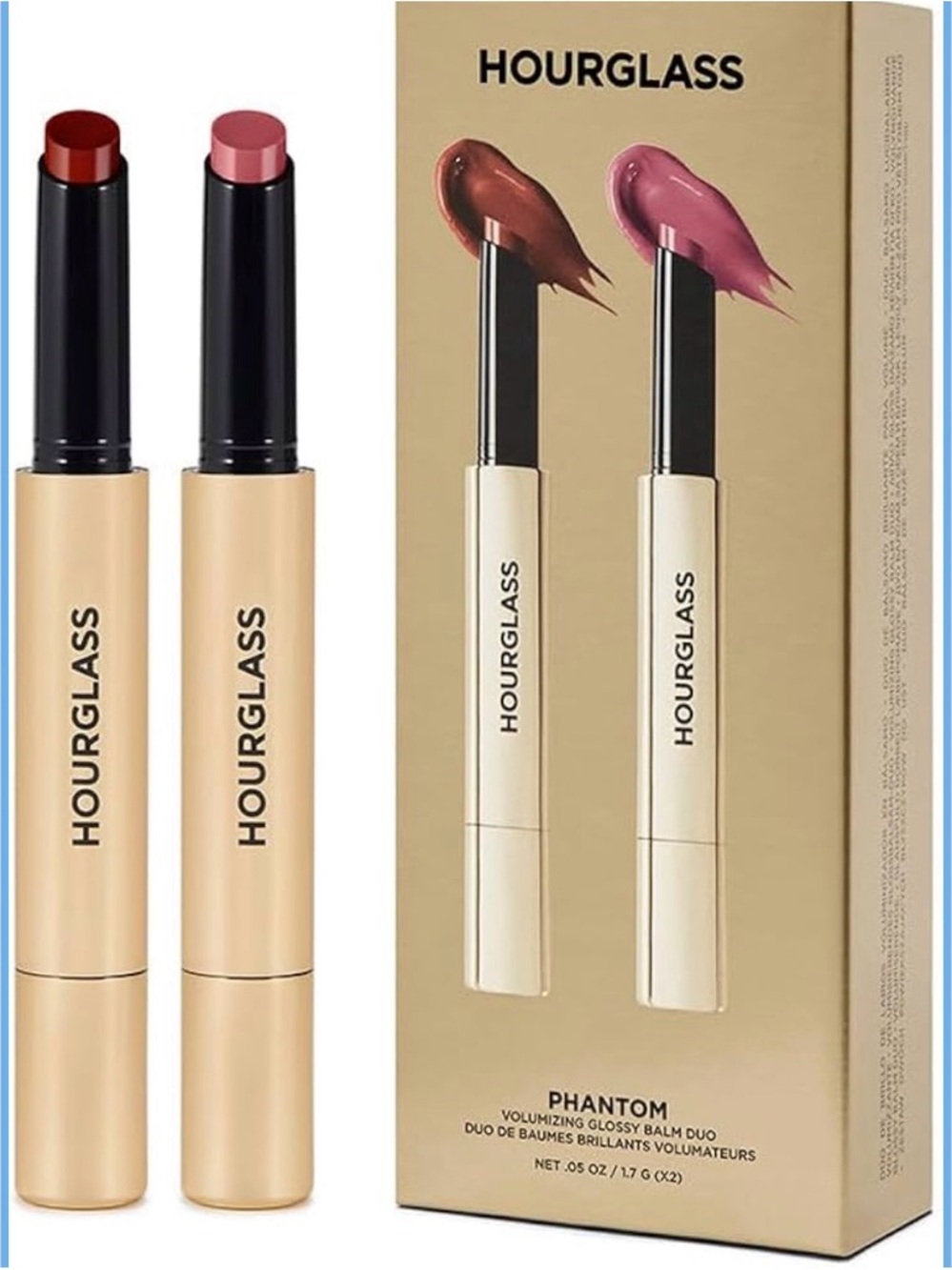 Hourglass Phantom Glossy Balm Duo Haze 135 Crave 140 Full Size